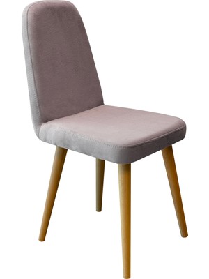 Rabi Mobilya Miora Mini Sandalye Karina Meşe Gri 2'li Set