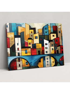 Popcas Pablo Picasso Şehir Manzaralı Kanvas Tablo - Ev Dekorasyonu Duvar Sanatı