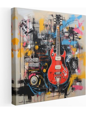 Popcas Graffiti Rock Ikonları Kanvas Tablo