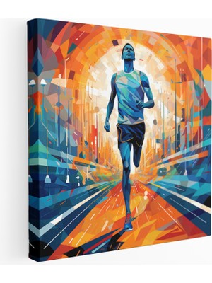 Popcas Motivasyon Veren Bitiş Çizgisi Kanvas Tablosu