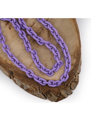 Mor Plastik Zincir Geçmeli Çanta ve Aksesuar Zinciri