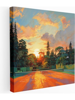 Popcas Altın Günbatımı Tenis Kanvas Tablo