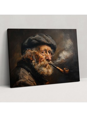 Popcas Rembrandt Portre Kanvas Tablo - Ev Dekorasyonu Için Rembrandt Portre Duvar Sanatı