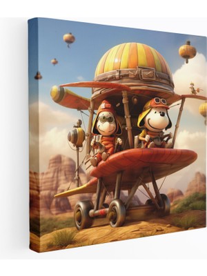 Popcas Snoopy Duvar Sanatı - Nostalji ve Ev Dekorasyonunda Kanvas Tablo