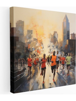 Popcas Şehir Koşucuları Koleksiyon Kanvas Tablo