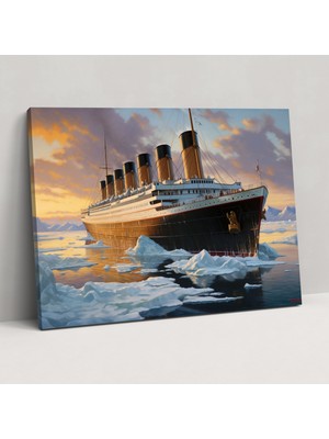 Popcas Titanic Temalı Kanvas Tablo Duvar Sanatı - Majestic Tasarımıyla Titanic Kanvas Tablo