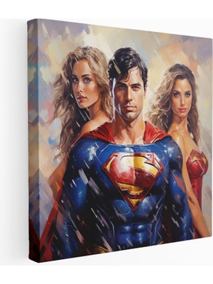 Popcas Impresyonist Süper Kahramanlar Kanvas Tablo