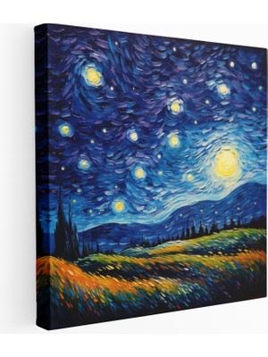 Popcas Izlenimci Yıldızlı Gece Kanvas Tablo