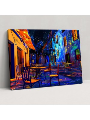 Popcas Vincent Van Gogh Kafe Terası Duvar Süslemesi - Kanvas Tablo