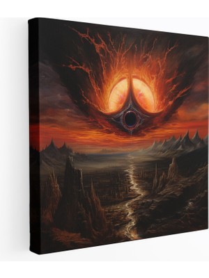 Popcas Yüzüklerin Efendisi Kanvas Tablo - Mordor'daki Sauron'un Gözü - Duvar Süslemesi Için Yüzüklerin Efendisi Sauron'un Gözü