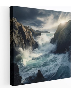 Popcas Mor Uzay Manzaralı Kanvas Tablo - Ev Dekorasyonu Için Trend Parça