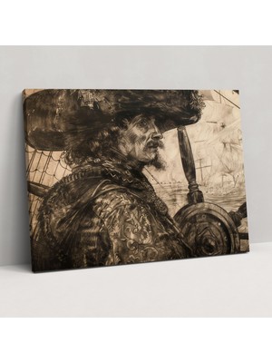 Popcas Rembrandt Tarihi Figür Duvar Dekorasyonu - Tuval Üzerine Rembrandt Temalı Duvar Dekorasyonu