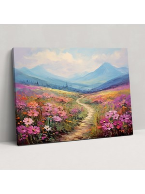 Popcas Seyahat Manzara Sanatı - Izlenimci Çiçek Tarlası Kanvas Tablo - Seyahat Kanvas Kanvas Tablo Keşif