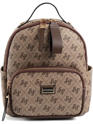 Silver Polo  Kadın  1130-47426 Sılver Polo Sırt Çantası M178 Koyu Bej-Mat Kahve