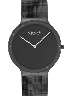 Obaku Denmark V307GXBBMB Quartz Hasır Siyah 40 mm Erkek Kol Saati