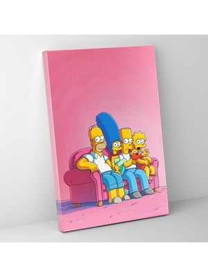 Popcas The Simpsons Çizgi Film Tarzı Kanvas Tablo - Canlı Renkler
