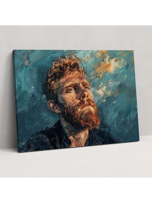 Popcas Vincent Van Gogh Kendi Portresi Duvar Dekorasyonu - Ev Dekorasyonu Kanvas Tablo