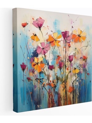 Popcas Wildflower Kanvas Tablo - Doğa Güzelliği Ev Dekorasyonu Duvar Sanatı Canlı Renkler