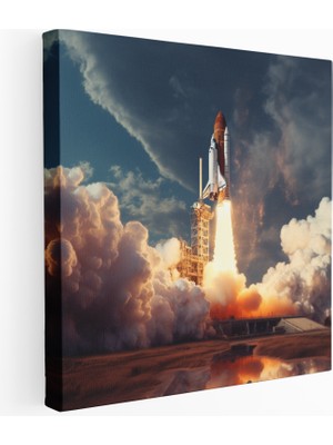 Popcas Gerçekçi Uzay Mekiği Kanvas Tablosu
