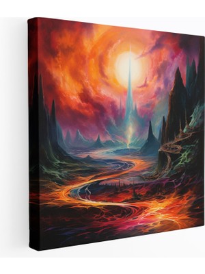 Popcas Orta Dünya Yolculuğu Kanvas Tablo - Yüzüklerin Efendisi Orta Dünya Yolculuğu Kanvas Duvar Sanatı