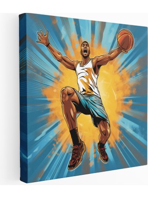 Popcas Dinamik Basketbol Oyuncusu Kanvas Tablo
