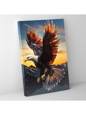 Popcas Gerçekçi Cam Heykel Güneşli Kartal Duvar Sanatı - Güneşli Sanat Ev Dekorasyonu Doğa Sanatı