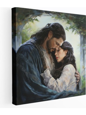 Popcas Yüzüklerin Efendisi Duvar Sanatı - Aragorn ve Arwen - Yüzüklerin Efendisi Duvar Dekorasyonu Ev Dekorasyonu Duvar Sanatı