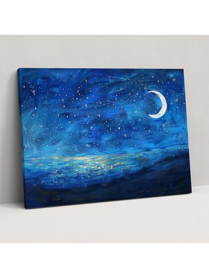 Popcas Yıldızlı Gece Kanvas Tablo - Vincent Van Gogh Duvar Sanatı Ev Dekorasyonu