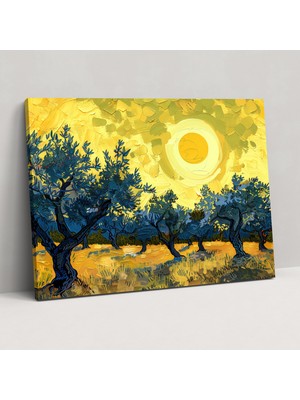 Popcas Vincent Van Gogh Zeytin Ağaçları Kanvas Tablo - Ev Dekorasyonu