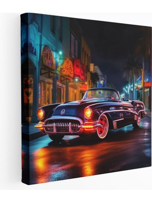 Popcas Retro Neon Işıklı Kanvas Tablo - Ev Dekorasyonu Için Retro ve Neon Işıklı Tasarım