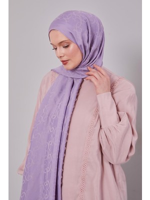 Lila Geometrik Desen Grazia Şal