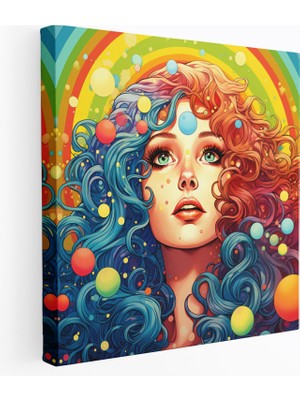 Popcas Renkli Duvar Dekorasyonu - Çizgi Roman Tarzı Duvar Dekorasyonu Enerjik