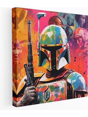 Popcas Star Wars Duvar Sanatı - Pop Sanat Kolajı Kanvas Tablo - Star Wars Kanvas Duvar Sanatı