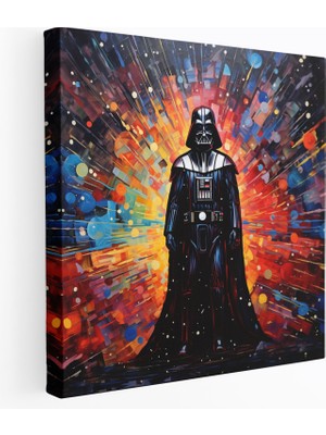 Popcas Star Wars Kanvas Tablo - Soyut Darth Vader Galaksisi - Duvar Dekorasyonu Duvar Sanatı