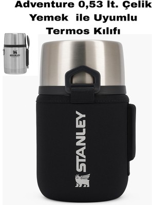 Safir Kamp Stanleye 0.53 Lt. Adventure Çelik Yemek Termosu ile Uyumlu Omuz Askılı Termos Kılıfı