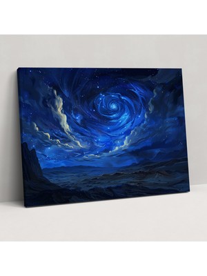 Popcas Vincent Van Gogh Yıldızlı Gece Kanvas Tablo - Duvar Sanatı