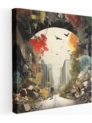Popcas Şehir Vahşeti Temalı Kanvas Tablo - Urban Harmony