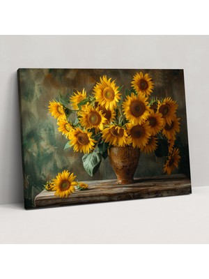 Popcas Ayçiçekleri Duvar Sanatı - Vincent Van Gogh Kanvas Tablo