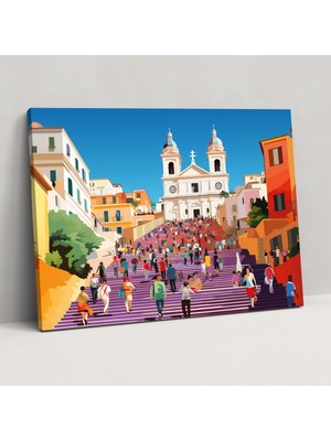 Popcas Roma Pop Art Duvar Tablosu - Enerjik Romalılar - Kanvas Duvar Tablosu