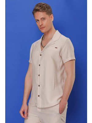 Efor Erkek G 1549 Slim Fit Bej Klasik Gömlek