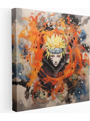 Popcas Chakra Dalgaları Soyut Naruto Kanvas Tablo