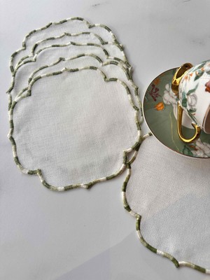 Mila Kokteyl Peçete Oymalı Yeşil 6'lı