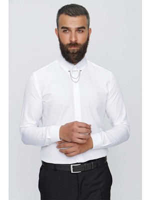 Efor Erkek GK 647 Beyaz Klasik Gömlek