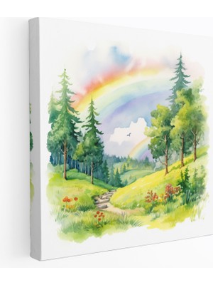 Popcas Yedi Renk Duvar Sanatı - Serin Duvar Sanatı Kanvas Tablo