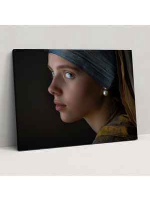 Popcas Rembrandt Kadın Inci Küpeli Tablo Sanatı - Ev Dekorasyonu Duvar Dekorasyonu Kanvas Tablo