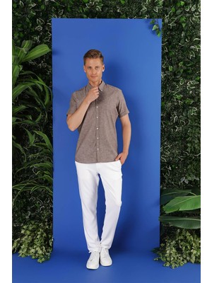 Efor Erkek G 1556 Slim Fit Füme Klasik Gömlek