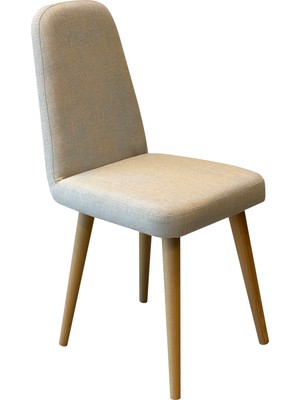 Rabi Mobilya Miora Mini Sandalye Karina Meşe Krem 2'li Set