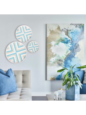 Mylamp Anadolu Boncuklu Bambu Duvar Dekoru 3 Lü Set