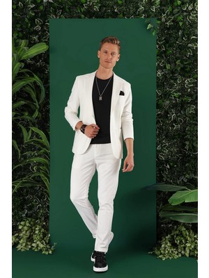 Efor Erkek C 643 Slim Fit Ekru Spor Ceket
