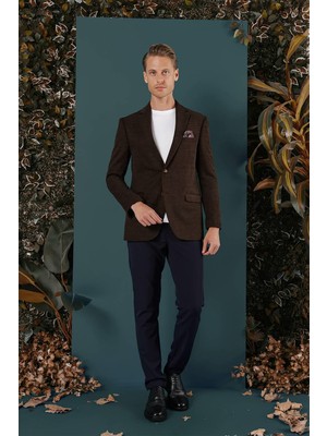 C 650 Slim Fit Kahve Spor Ceket